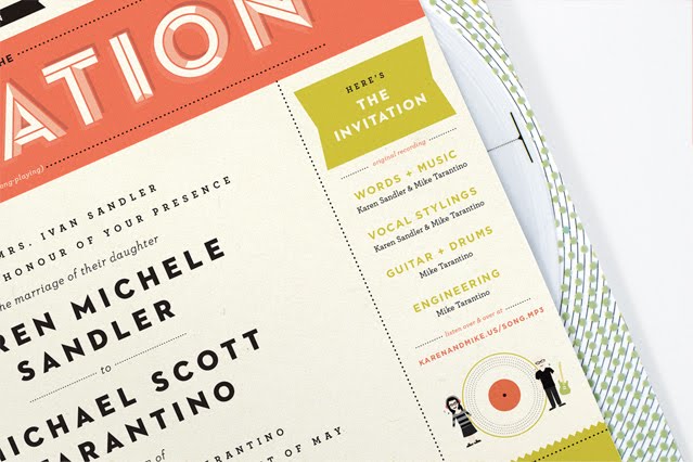 I don't want you to miss seeing this record player wedding invitation that