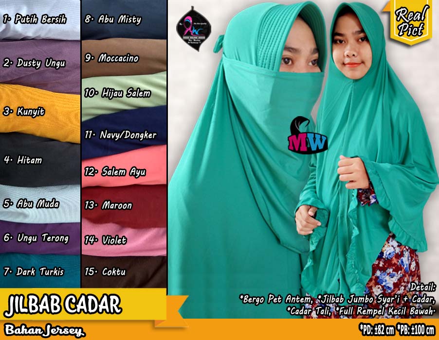  Jilbab Cadar Terbaru Model Syar i Modis dan Murah