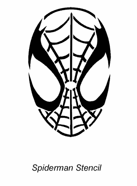 spiderman spider logo outline for pumpkin carving