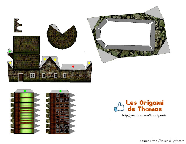 Template phare en papercraft