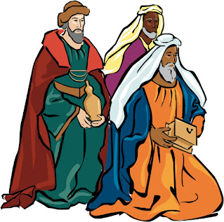 Three wise men of the east Christmas nativity