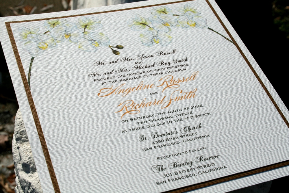 White Orchid Wedding InvitationsFirst Design of 2011