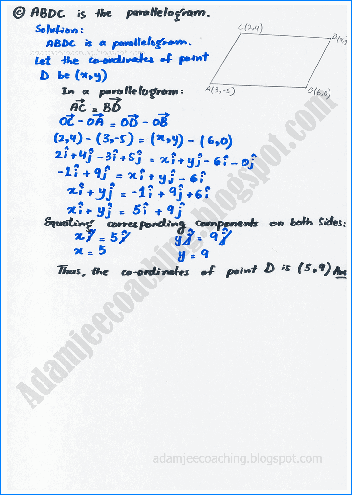 vectors-exercise-3-1-mathematics-11th