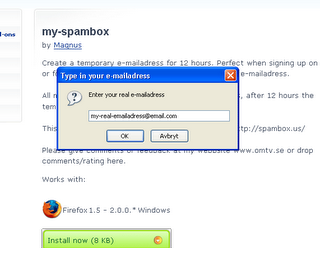 Spambox 2 Membuat temporary email pada firefox dengan My Spambox