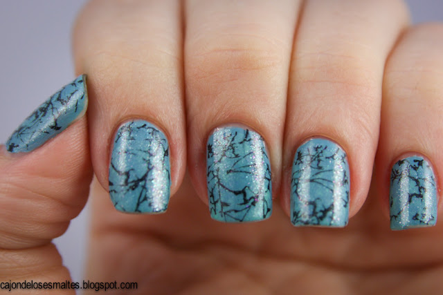 turquesa China Glaze Aquadelic - OPI - Where's my Czechbook - estampado M70