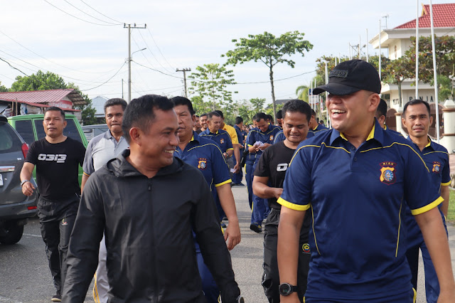 Sinergitas TNI Polri Kabupaten Pelalawan dengan Olahraga Bersama