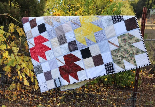 maple leaf nine patch quilt