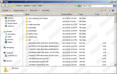 cara membersihkan file sampah di drive c