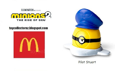 Pilot Stuart Figure - a McDonalds Minions 2 Happy Meal Toy 2022