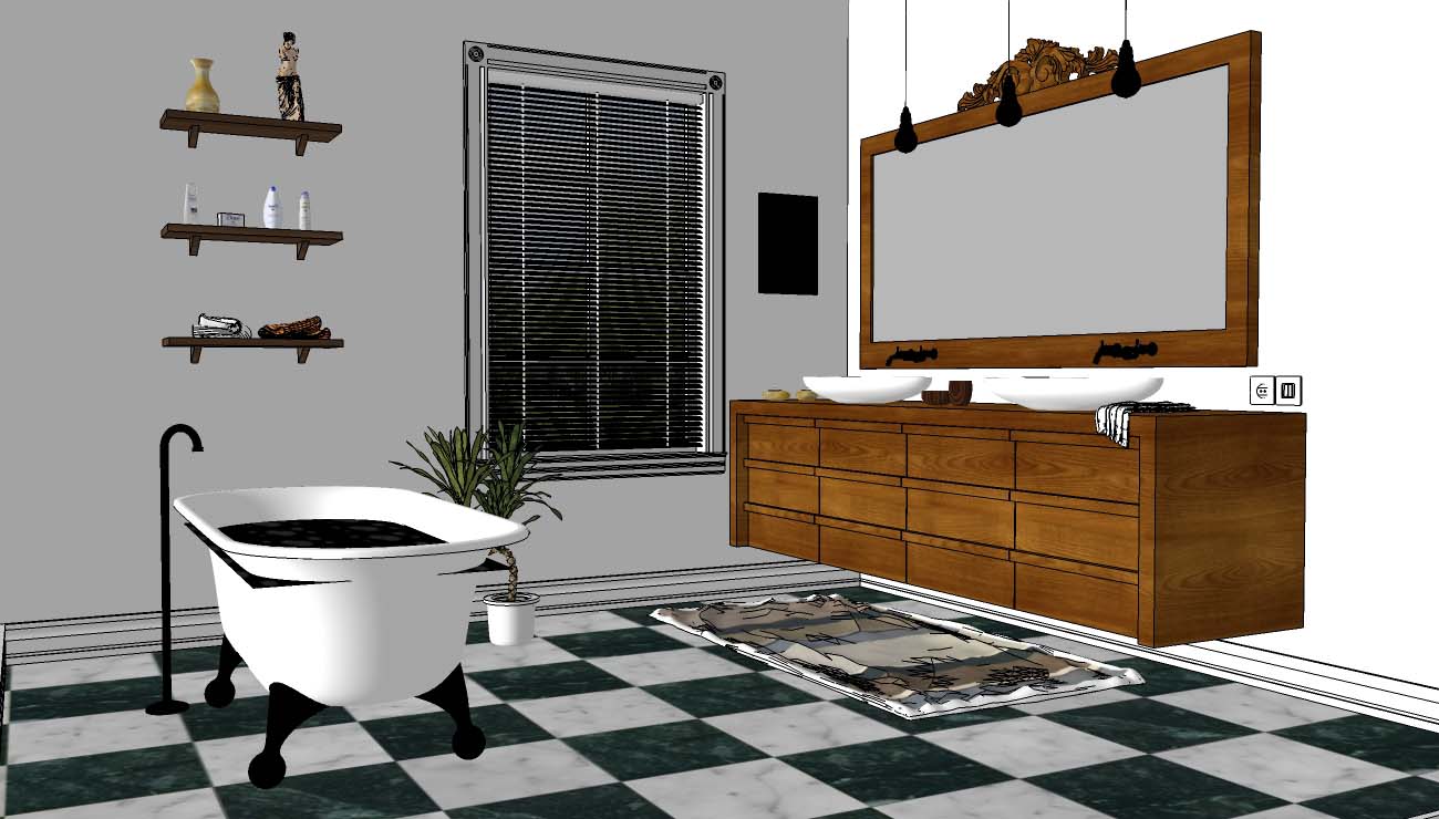 Sketchup Texture Sketchup Model Bathroom