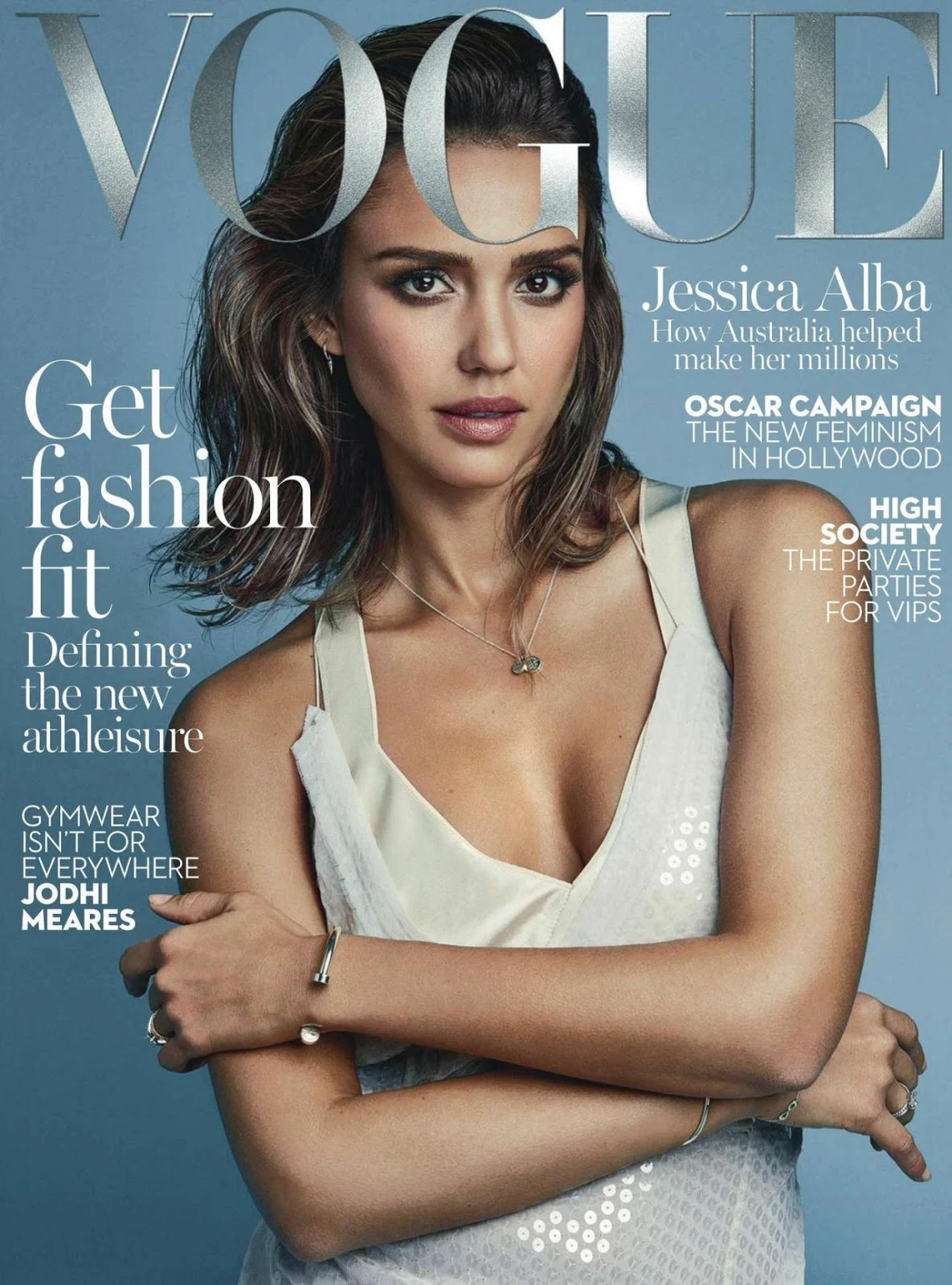 Jessica Alba gets into couture for Vogue Australia February 2016