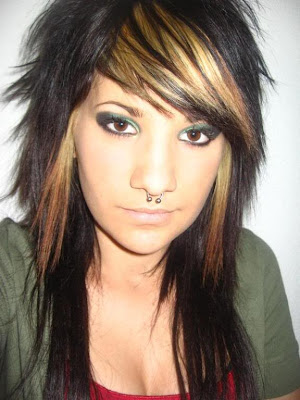 Long Emo Hairstyles with Highlights