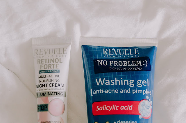 creme retinol forte e gel de limpeza 3 em 1 da revuele