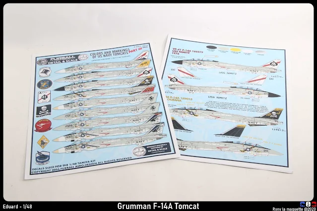 Planche de décalcomanie du F-14A Tomcat