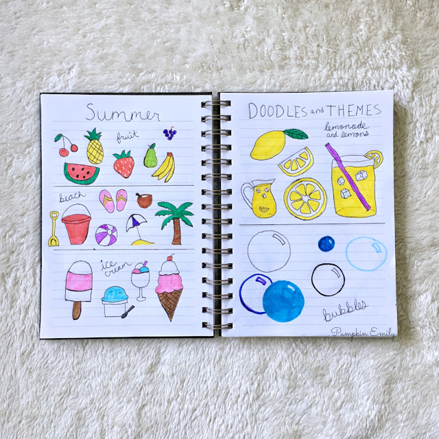 Summer Bullet Journal Themes & Summer Doodle Ideas