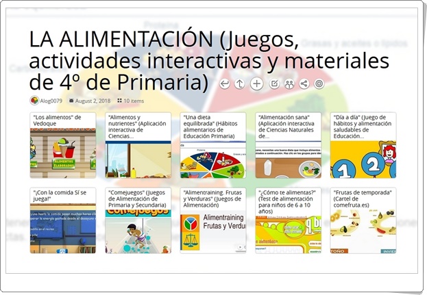 "10 Juegos, actividades interactivas y materiales para el estudio de LA ALIMENTACIÓN en 4º de Primaria"