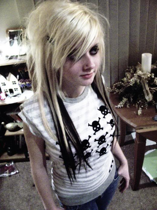 blonde hairstyles for girls. emo londe hairstyles for