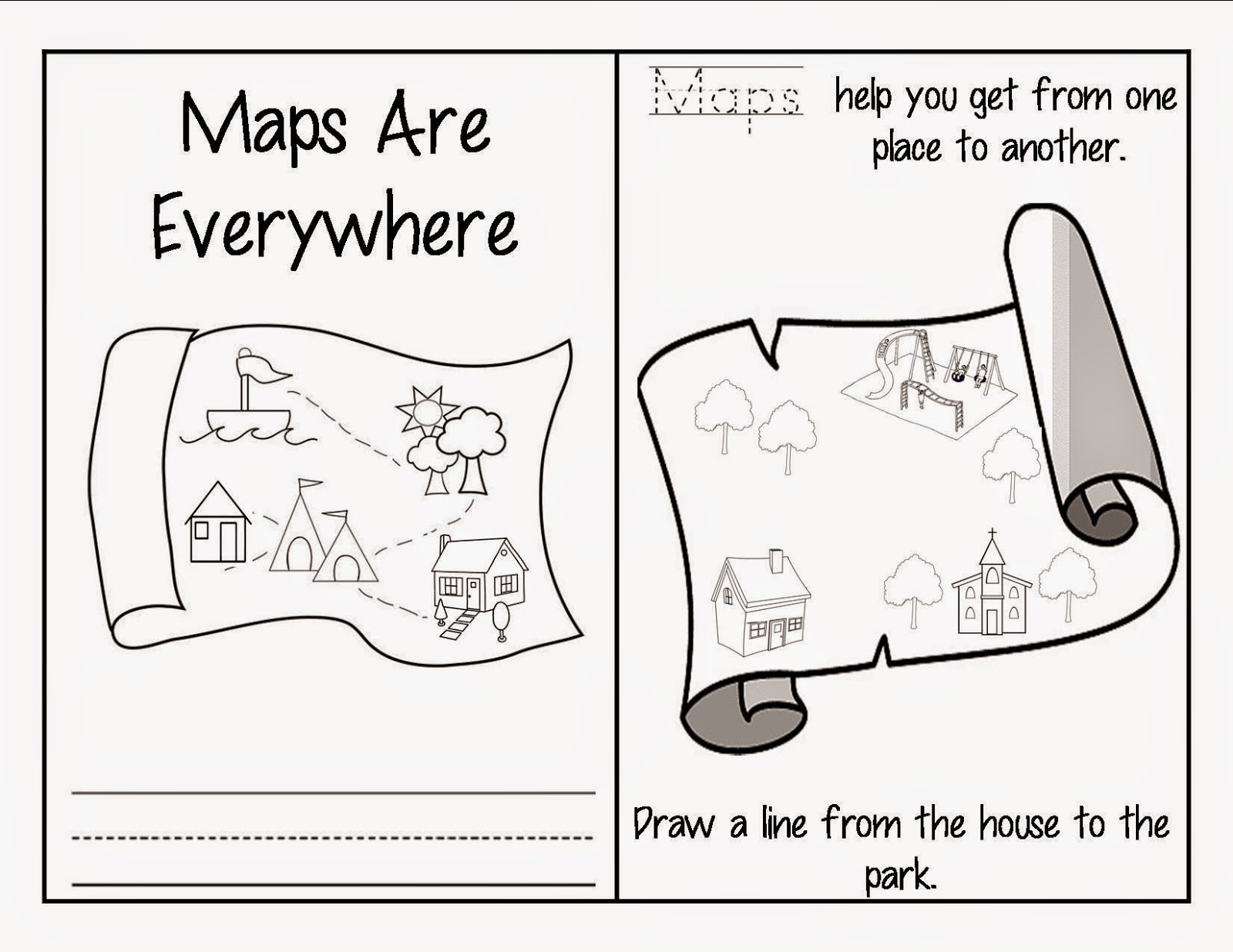 http://www.teacherspayteachers.com/Product/Maps-Unit-Perfect-for-Early-Elementary-572877