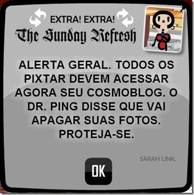 Alerta Geral! - Msg da Sarah!