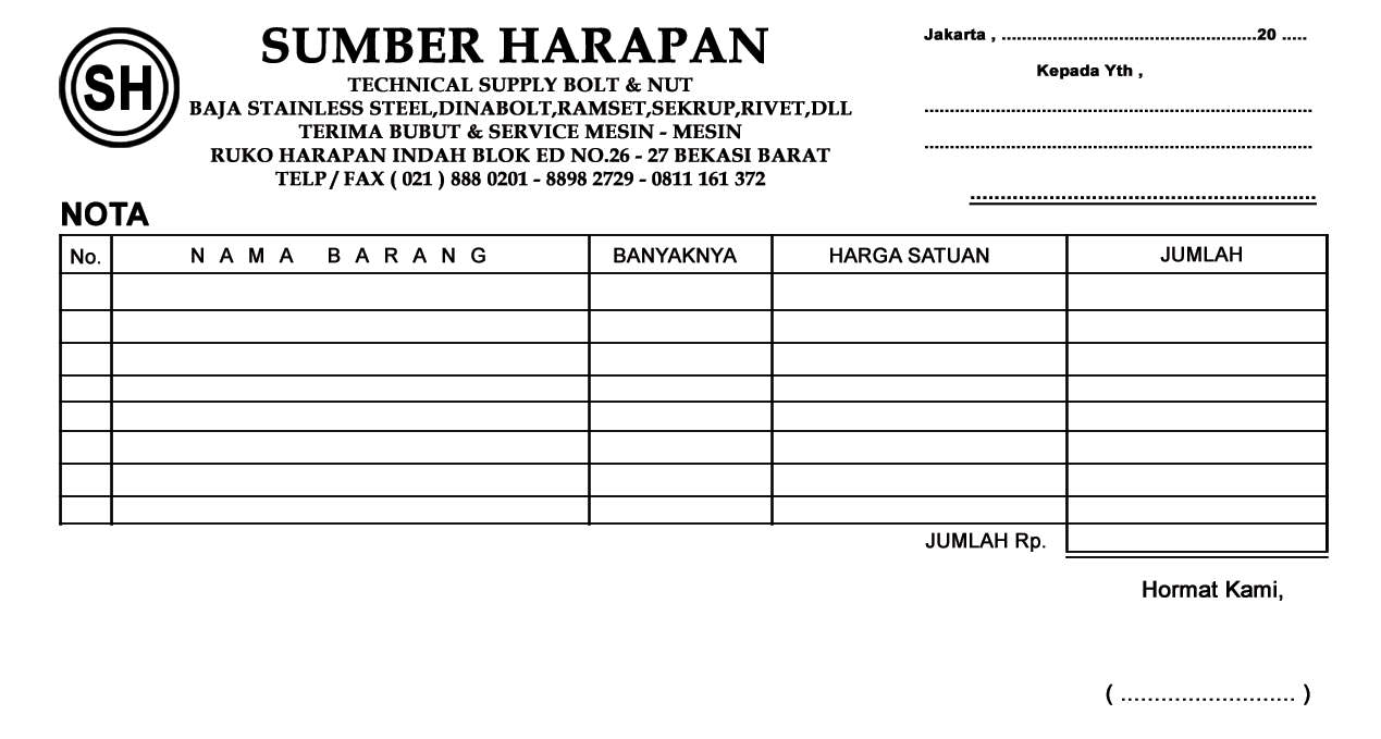 PERBEDAAN FAKTUR, NOTA DAN KWITANSI - Cetak Undangan Murah 