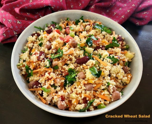images of Cracked Wheat Salad Recipe / Wheat Rava Salad / Healthy Salad Recipes