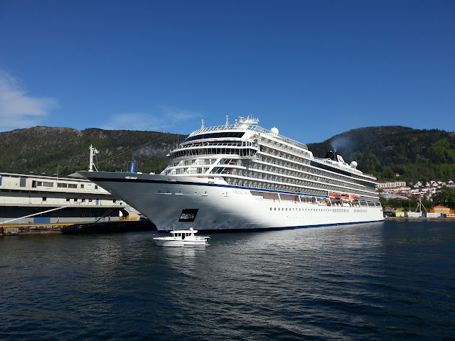 Cruise ship Viking Sky in Bergen, Norway