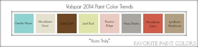 Valspar 2014 paint color trends - yours truly