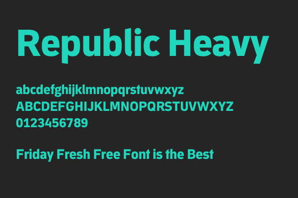 FREE FONT: Republic Heavy 2