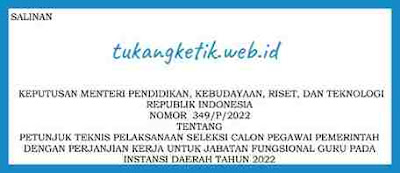 Kepmendikbudristek Nomor 349/P/2022