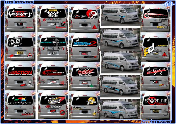 Franjas diseños para combis tuning