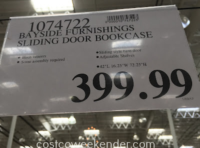 Deal for the Bayside Furnishings Sliding Door Bookcase at Costco