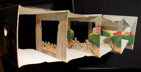 The accordion book from a side angle.