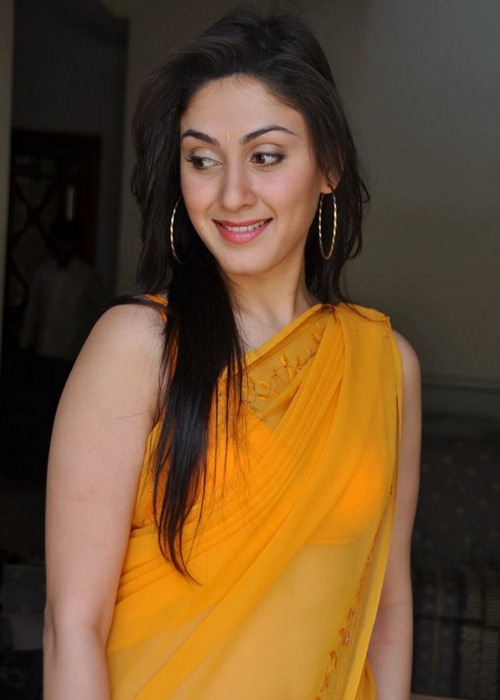 Manjari Fadnis Yellow Sarree Sexy Wallpapers  