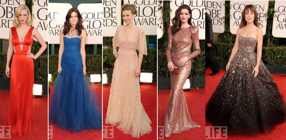 January Jones Golden Globes 2011 Dress. January Jones: This dress was