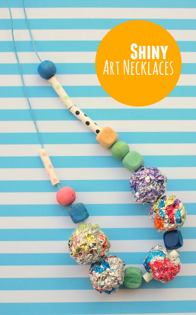 Shiny Aluminum Art Necklace- Fun Kids craft 