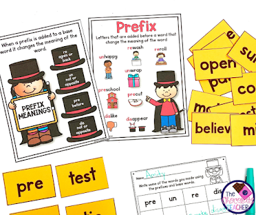 Use anchor charts like these when teaching prefixes will help your students begin to understand what a prefix is and how to use it.