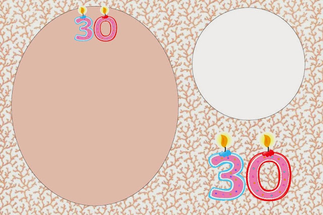 30th. Birthday: Free Printable Invitations, Labels or Cards.