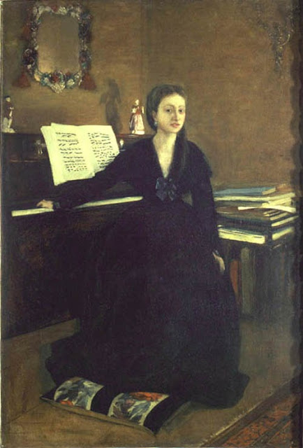 Edgar Degas - Madame Camus junto al piano - 1869