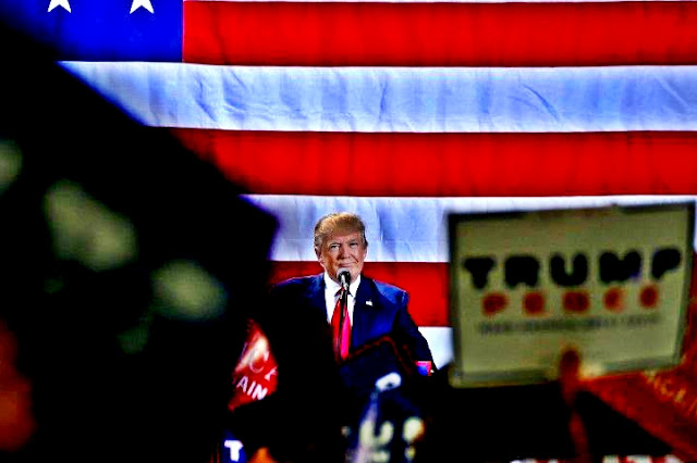 Republican presidential nominee Donald Trump campaigns in Grand Rapids, Michigan, on Oct. 31, 2016. 
