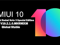 Download ROM Xiaomi Redmi Note 3 Special Edition MIUI V10.2.1.0.MHRMIXM Global Stable