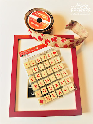 Valentine's Day Scrabble Tile Art supplies