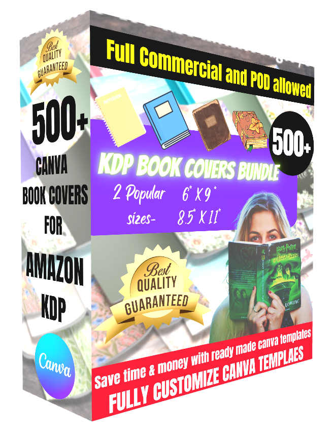 500+Canva-Fully-Editable-KDP-Book-Cover-Bundle