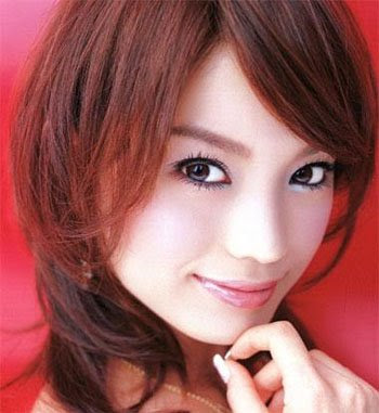 A young Girl with Japanese Anime Hairstyle. Cute Japanese Anime Hairstyle