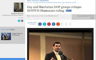 Gay libertarian Supreme Court health care Justin Amash RLC Obamacare