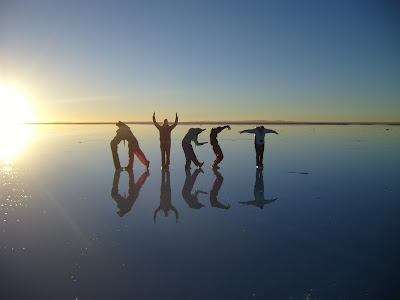 Bolivian Salt Flats. Crazy Bolivian Salt Flat