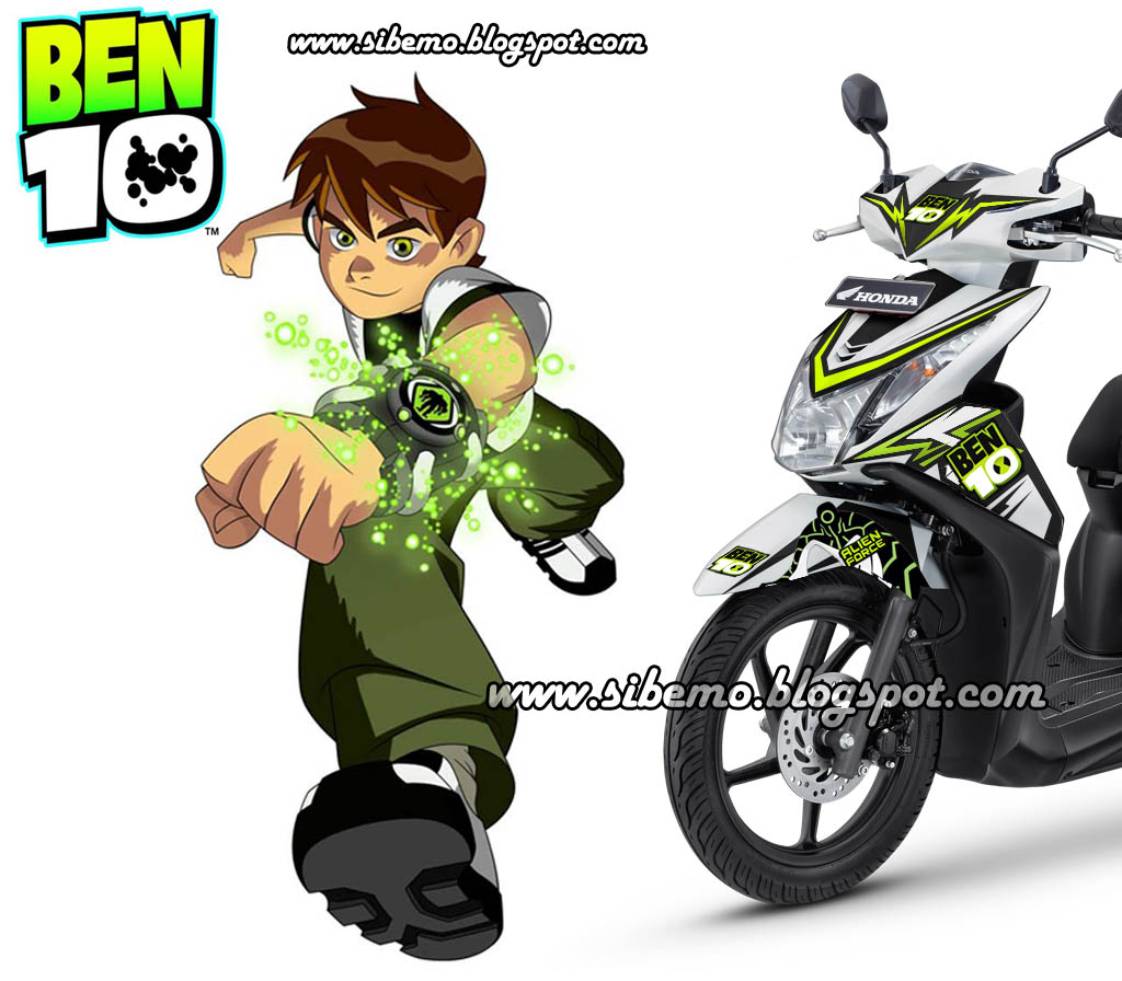 Koleksi Modifikasi Honda Beat Tema Kartun Ben 10 Untuk Sayang Anak