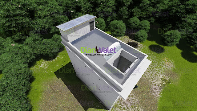 Desain Rumah  Walet  RBW LIANG NAGA 4X8  3 Lantai Terbaru 