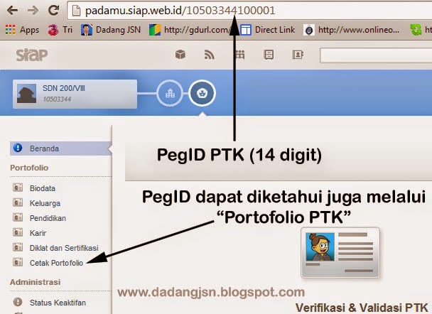 langkah - langkah Cek PegID NUPTK Padamu Negeri 