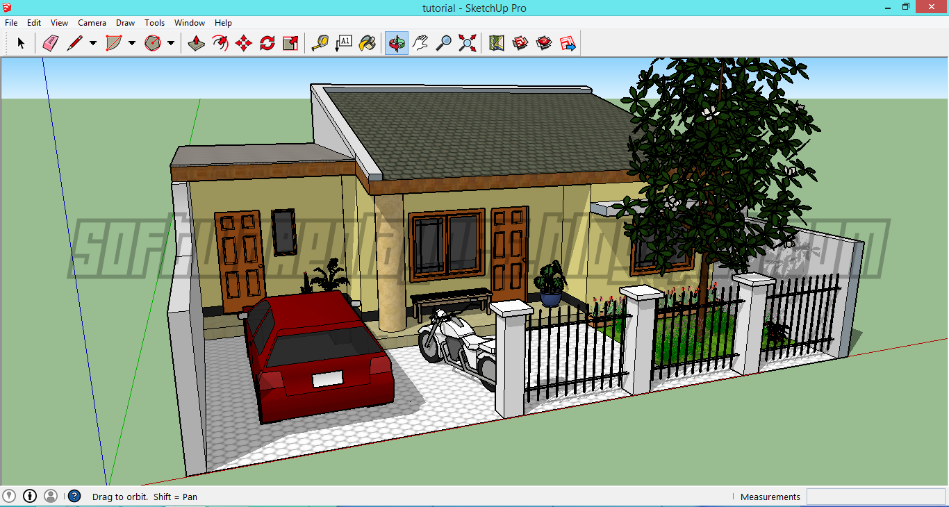 Memberi Objek Desain Google SketchUp Dengan Components