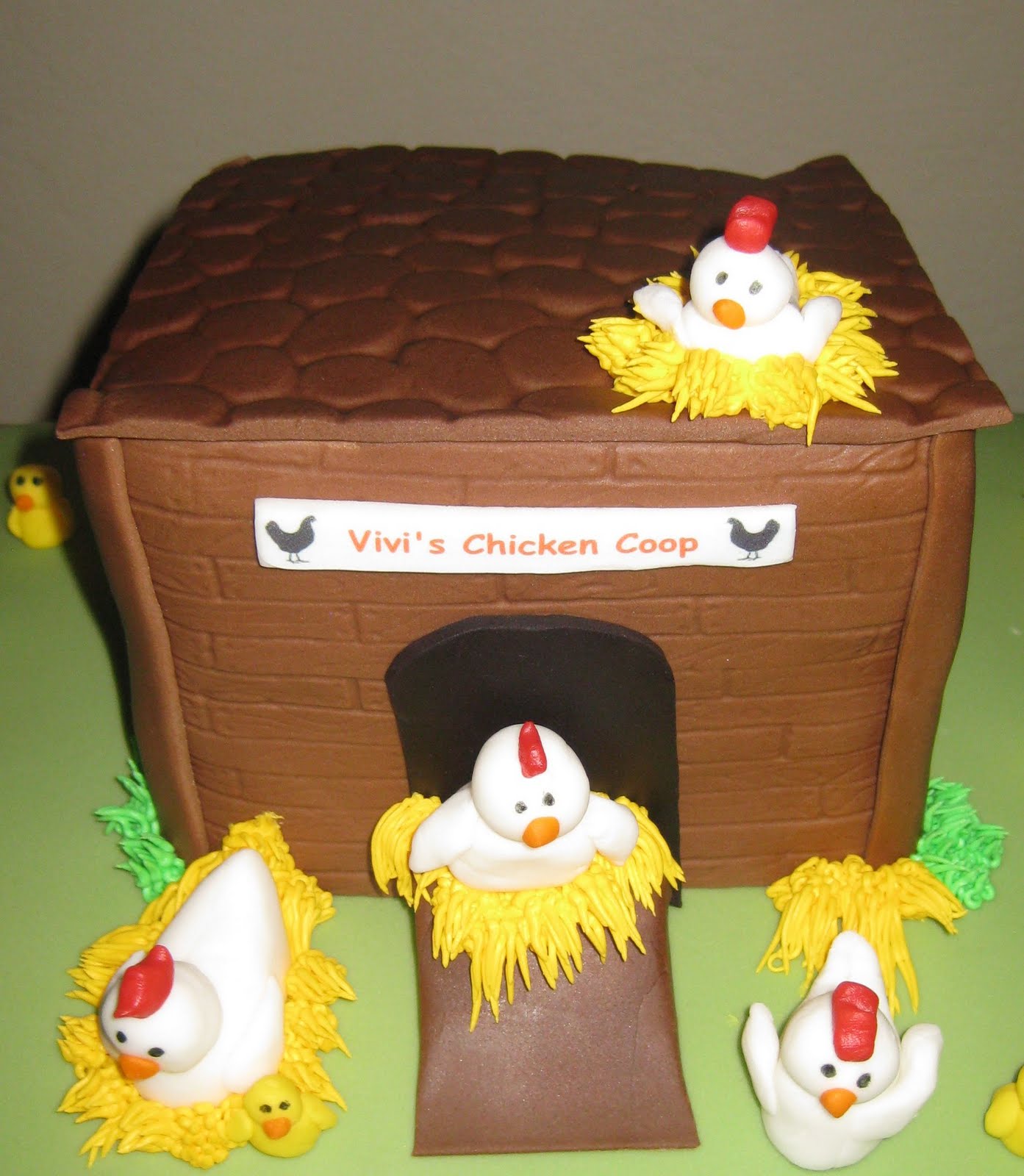 Chicken Coop Birthday Cake â€” 2010 Animal Cakes Contest Picture